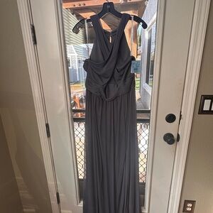 Elegant Gray Sleeveless Dress